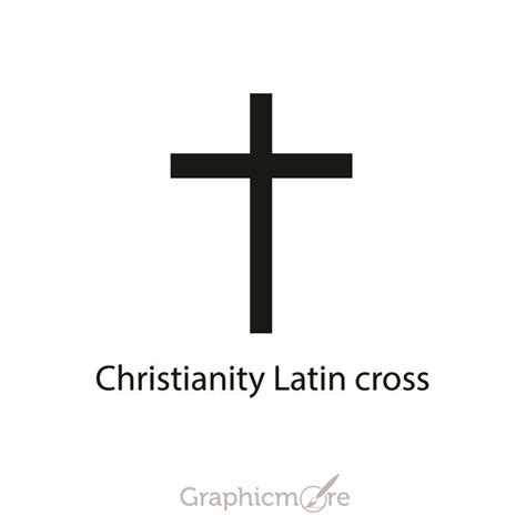 Christianity Latin Cross Symbol Design Free Vector File Download
