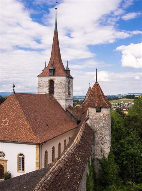 Ramparts Walls In Murten Switzerland Stock Photo Image Of Town