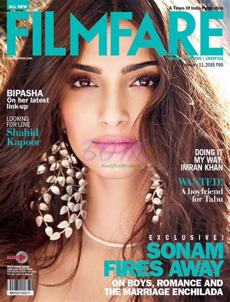 Sonam Kapoor On Filmfare Magazine Cover For February Issue Pics Bollywood Actor Movie