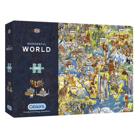 Gibsons Wonderful World 1000 Piece Puzzle Jigsaw Puzzles From Crafty