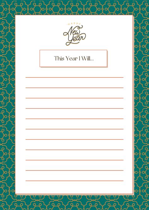 New Year S Resolution Templates For Quidlo