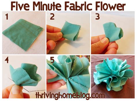Five Minute Fabric Flowers Fabric Flower Tutorial Fabric Flowers Flower Crafts