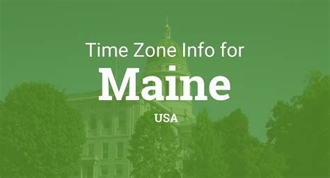 Time Zones In Maine United States