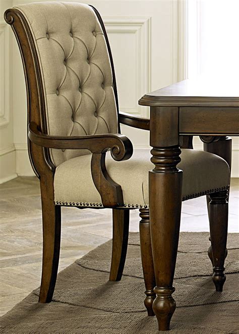 Upholstered dining chairs serve several purposes in the dining room. Cotswold Upholstered Dining Arm Chair | Liberty Furniture ...