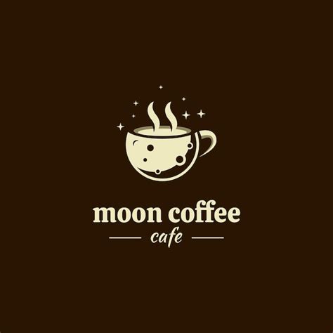 Premium Vector Moon Coffee Logo Design Template