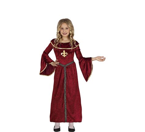 Disfraz De Princesa Medieval Con Mangas Para Niña