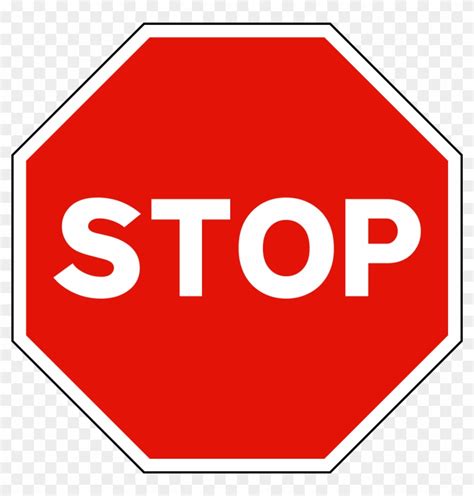 Microsoft Clipart Stop Sign Sign And Symbol In Road Free