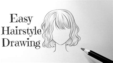 How To Draw A Girl Hairhairstyles Easy Drawing Cute Hairshairstyle