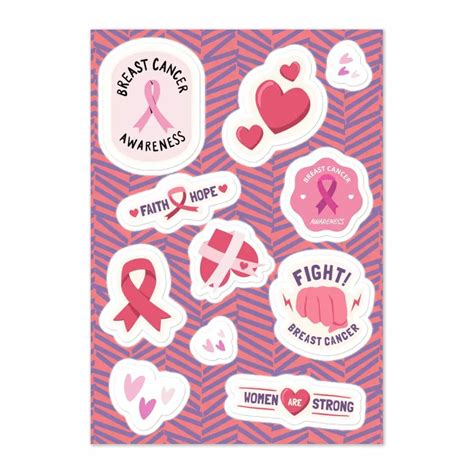 Show Your Support Breast Cancer Awareness Sticker Sheet
