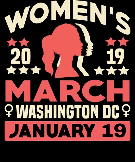 Womens March Washington Dc Shirt Womens Wave January 2023 Digital Art