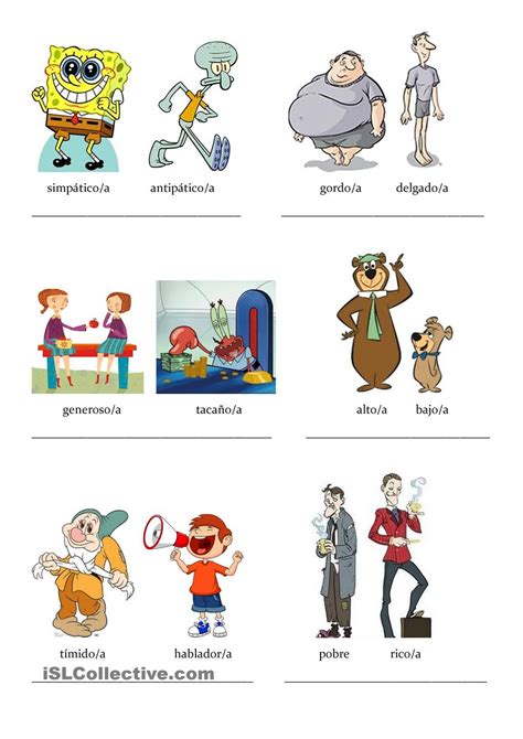 Adjetivos Para Describir A Las Personas Adjetivos Enseñando Español