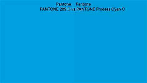 Pantone 299 C Vs Pantone Process Cyan C Side By Side Comparison