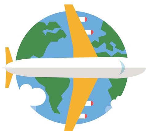 Airplane Flight Globe Clip Art Airliner Transparent Png Vector Images