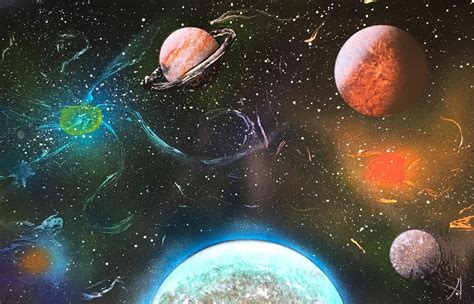 Spray Paint Art Space Solar System Planets And Galaxys Ifttt