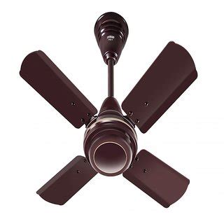 This ceiling fan sports a bronze and wooden finish, which gives it a refined look and complements your interiors. Eveready 600mm Fab M 24 inch Ceiling Fan Brown , Fans