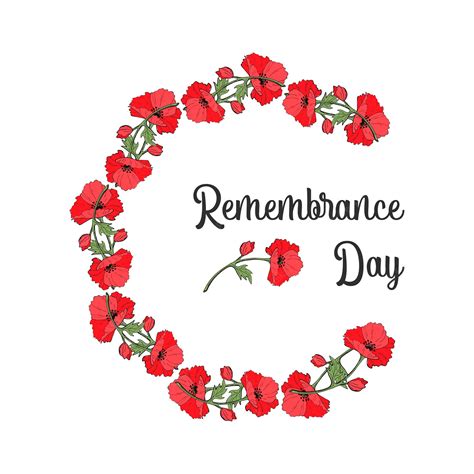 Premium Vector Remembrance Day Poppy Wreath Card So That We Dont