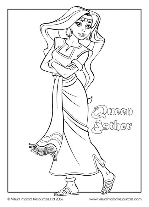 Turning over two pictures at a time, trying to l individual coloring books: Esther Coloring Pages - Kidsuki