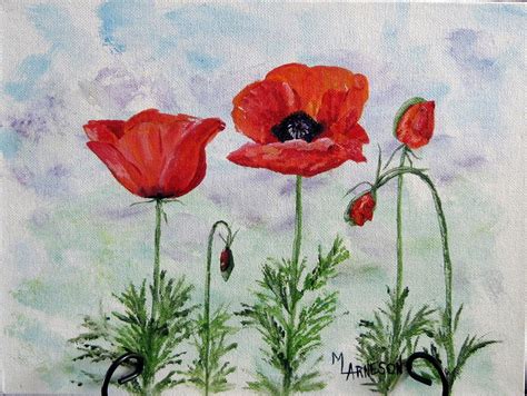 Daily Painters Of Colorado Poppies Acrylic Painting By Colorado
