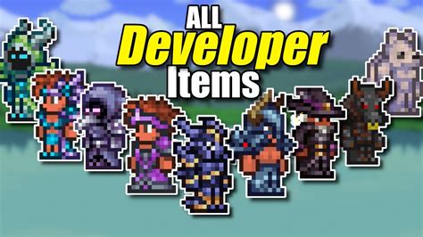 All Of The Terraria Developer Items Youtube