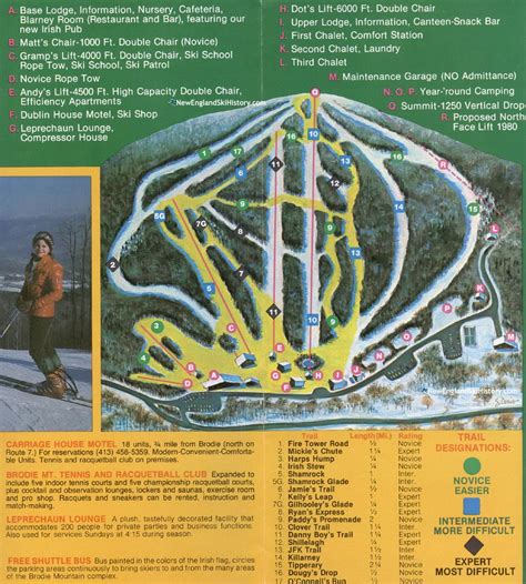 1979 80 Brodie Trail Map New England Ski Map Database
