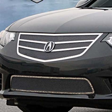 Eandg Classics 2011 2014 Acura Tsx Grille 2pc Fine Mesh Black Ice Grille