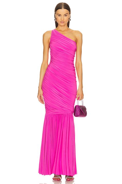 Norma Kamali Diana Fishtail Gown In Orchid Pink REVOLVE