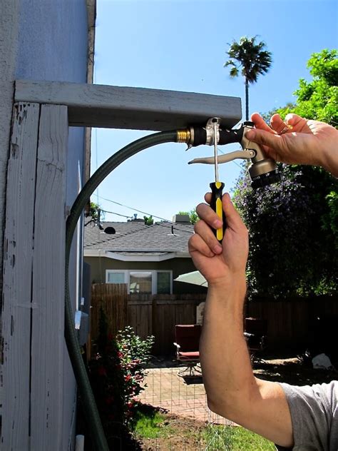 How To Make An Outdoor Shower Using A Simple Garden Hose