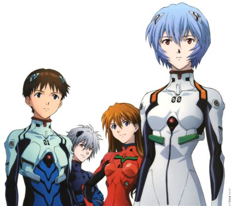 Neon Genesis Evangelion Asuka Langley Soryu Rei Ayanami Shinji Ikari