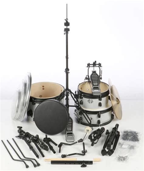 Ludwig Questlove Pocket Kit Drum Set Silver Sparkle No Bass Drum