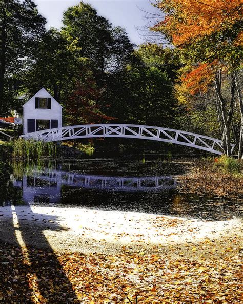 Footbridge With Autumn Colors Photograph By George Oze