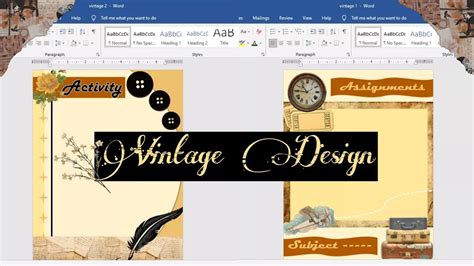 🕰️vintage Design Ideas Using Microsoft Word For Projects Ms Word