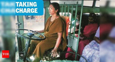 asia s first woman bus driver goes where men go chennai news times of india