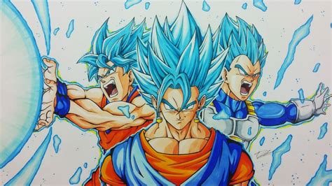 It's time to make a wish on the super dragon balls, that is, if they can find the last one. Drawing VEGITO | Goku & Vegeta FUSION | Dragonball Super | TolgArt - clipzui.com