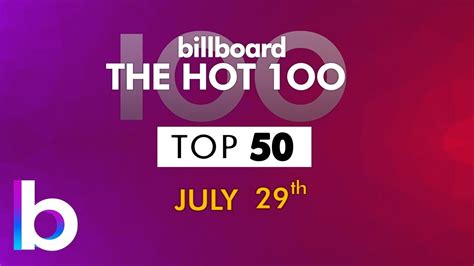 Billboard Hot 100 Top 50 Singles 7 29 2022 Youtube