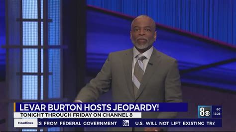 Levar Burton Takes His Shot As Jeopardy Host This Week Youtube