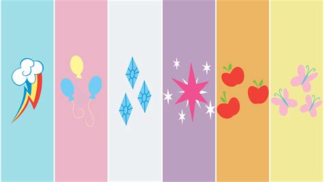Mane 6 Cutie Marks Wallpaper By Uruoki On Deviantart My Little Pony