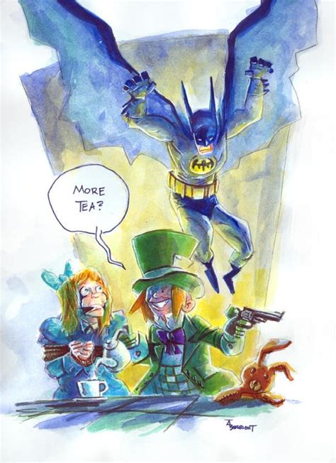 Batman Vs Mad Hatter By Thomas Boatwright Batman Artwork Batman Vs Comic Art