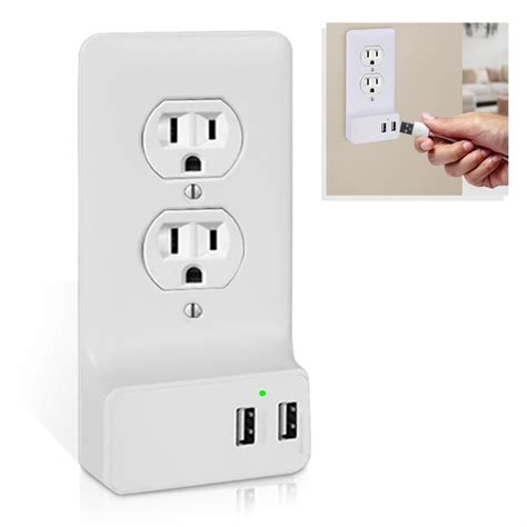 Pyle Pwplgu208 Smart Usb Charge Wall Power Outlet Frame Cover Duplex