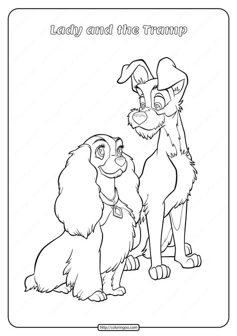 Printable Lady And The Tramp Coloring Pages 07