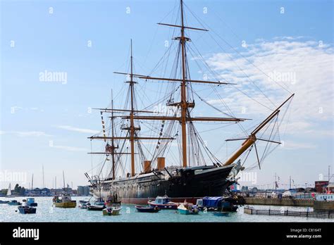 Hms Warrior The First Iron Hulled Steamsail Warship In 1860