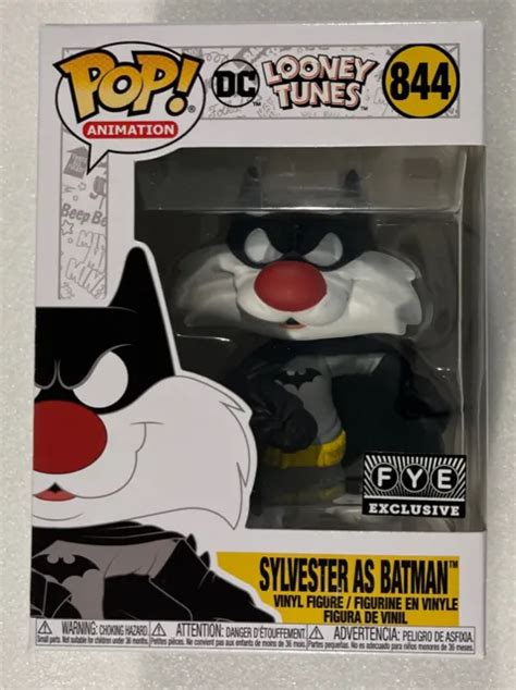 Funko Pop Dc Looney Tunes Sylvester As Batman 844 Fye Exclusive In