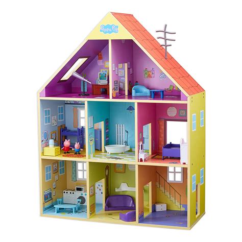 This is amusement park for children with the characters of. Peppa Pig Deluxe Wooden Playhouse Set at Toys R Us