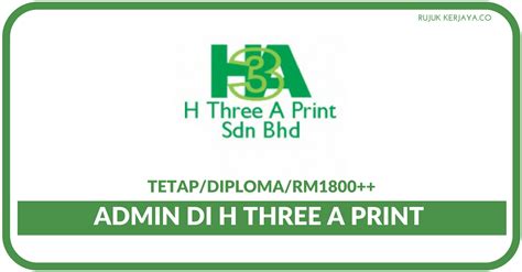 Millions of dollars are lost annually due to document fraud. Jawatan Kosong Terkini Admin Di H Three A Print Sdn Bhd ...