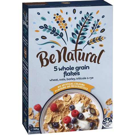 Calories In Be Natural Breakfast Cereal With 5 Whole Grain Flakes Calcount