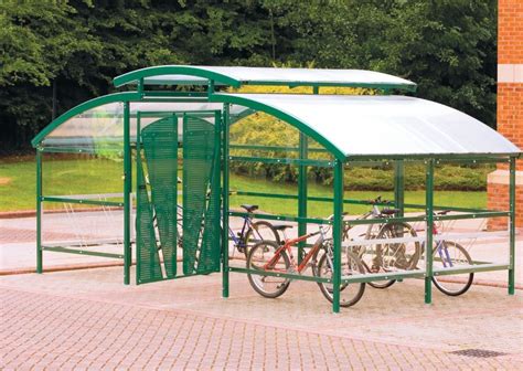 Bike Compound Shelters With Lockable Security Gate