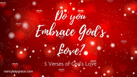 Do You Embrace Gods Love Verses Of Gods Love For You