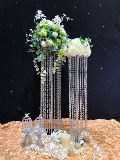2018 Crystal Wedding Road Lead Flower Vase Led Light Decoration Stand