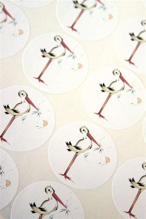 Stork Personalized Stickers Personalised Stork Baby Showers Baby