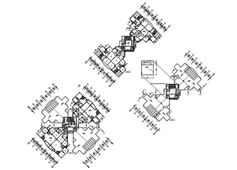 Download The Apartment Design With Different Floor Plans Autocad File