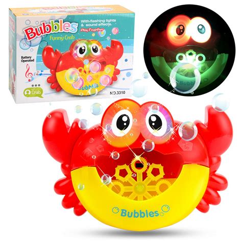 Mix 2 tablespoons of white vinegar in 4 cups of water and use to disinfect toys. Baby Bath Toys Funny Cute Crab Bubble Maker Machine with ...